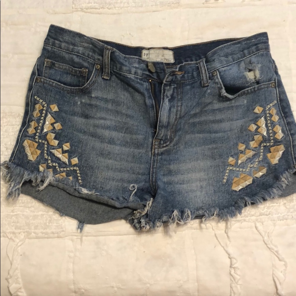 Free people denim shorts